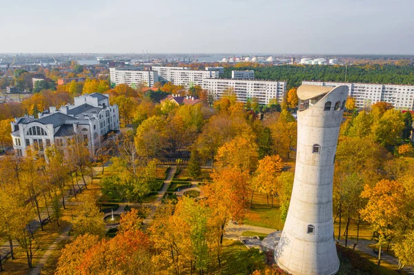 Foto Vista Aérea Del Dron Volador Del Palacio Cultura Ziemelblazma — Foto de Stock