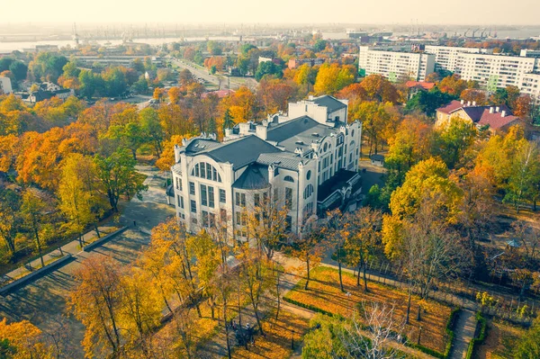 Aerial View Photo Flying Drone Culture Palace Ziemelblazma French Style — Stock Fotó