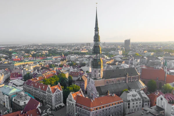 Luftaufnahme Von Einem Drohnenpanorama Auf Die Peterskirche Und Die Altstadt — Stockfoto