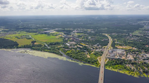 Vue Aérienne Depuis Drone Volant Panoramique Pont Sud Inclinaison Diendémique — Photo