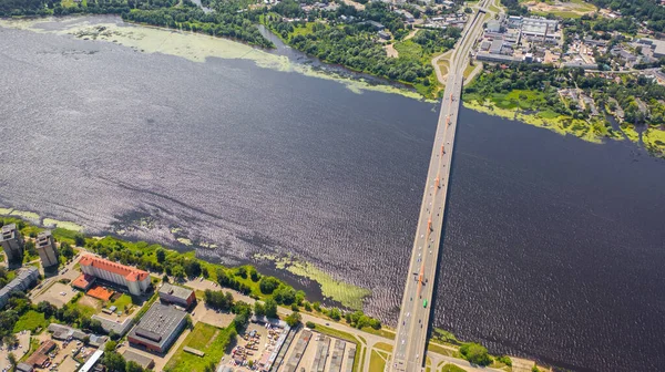 Vue Aérienne Depuis Drone Volant Panoramique Pont Sud Inclinaison Diendémique — Photo