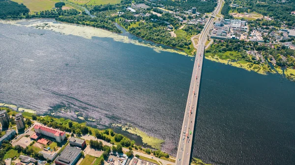 Vue Aérienne Depuis Drone Volant Panoramique Pont Sud Inclinaison Diendémique — Photo