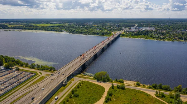 Vue Aérienne Depuis Drone Volant Panoramique Pont Sud Inclinaison Diendémique — Photo