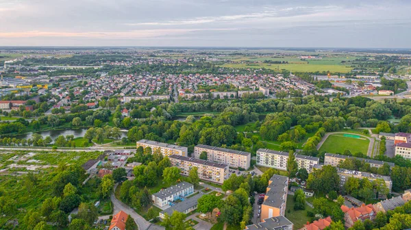 Krásný Panoramatický Aerial View Fotografie Létání Drone Klaipeda Centra Města — Stock fotografie
