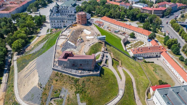 Piękny Panoramiczny Widok Lotu Drona Zamku Gediminas Stolicy Wilnie Litewską — Zdjęcie stockowe