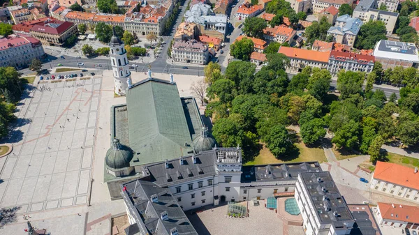 Hermosa Vista Aérea Foto Del Dron Catedral San Estanislao Plaza — Foto de Stock