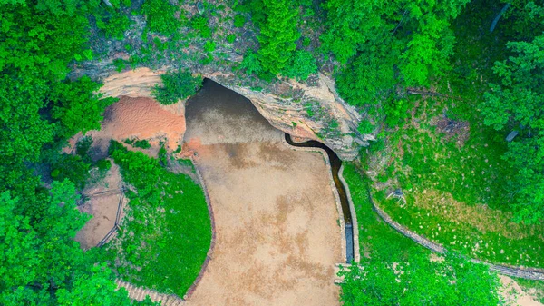 Vacker Flygfoto Från Drönare Gutmanala Antika Kultplats Och Skyddad Geologisk — Stockfoto