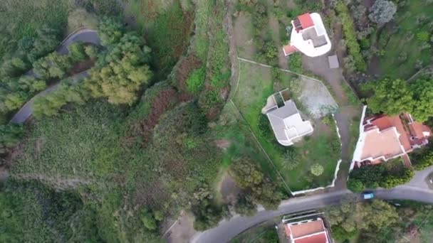 Prachtige Panoramische Luchtfoto Video Van Vliegende Drone Rots Vulcano Eiland — Stockvideo