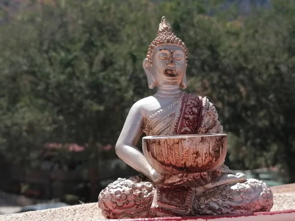 Meditación Pequeña Estatua Buda — Foto de Stock