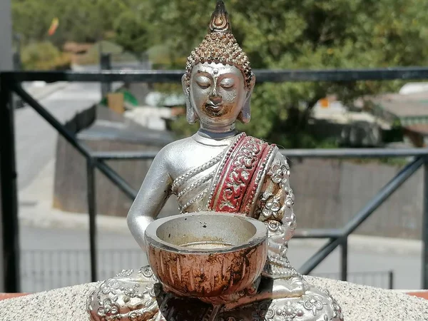 Meditación Pequeña Estatua Buda — Foto de Stock