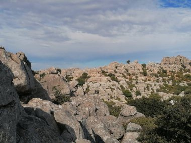 Torcal de Antequera, province of Malaga, Andalusia, Spain The unique shape of the rocks is due to the erosion that occurred 150 million years ago.