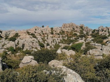 Torcal de Antequera, province of Malaga, Andalusia, Spain The unique shape of the rocks is due to the erosion that occurred 150 million years ago.