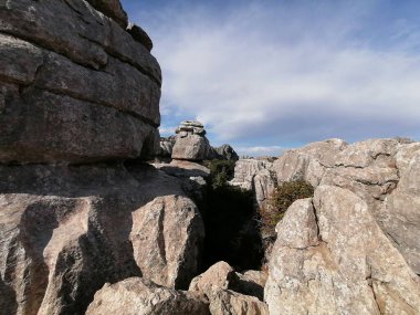 Torcal de Antequera, province of Malaga, Andalusia, Spain The unique shape of the rocks is due to the erosion that occurred 150 million years ago.