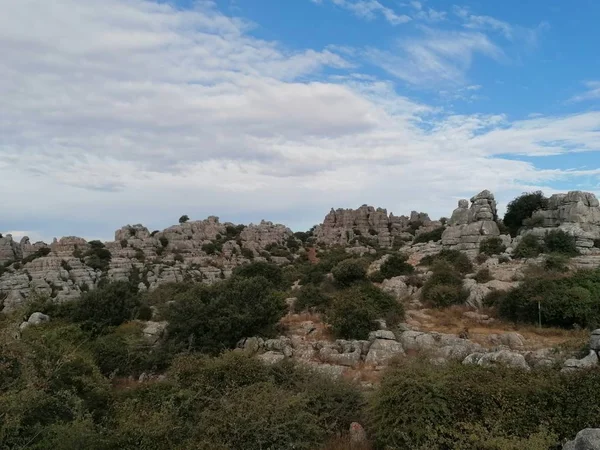 Torcal Antequera Province Malaga Andalusia Spain Unique Shape Rocks Due — Stok fotoğraf