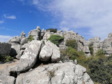 Torcal de Antequera, province of Malaga, Andalusia, Spain The unique shape of the rocks is due to the erosion that occurred 150 million years ago.
