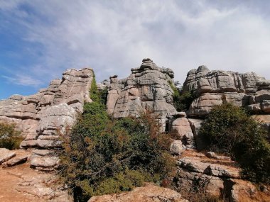 Torcal de Antequera, province of Malaga, Andalusia, Spain The unique shape of the rocks is due to the erosion that occurred 150 million years ago.