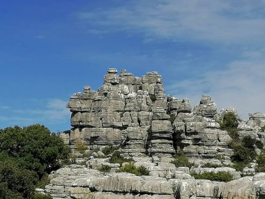 Torcal de Antequera, province of Malaga, Andalusia, Spain The unique shape of the rocks is due to the erosion that occurred 150 million years ago.