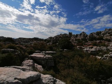 Torcal de Antequera, province of Malaga, Andalusia, Spain The unique shape of the rocks is due to the erosion that occurred 150 million years ago.
