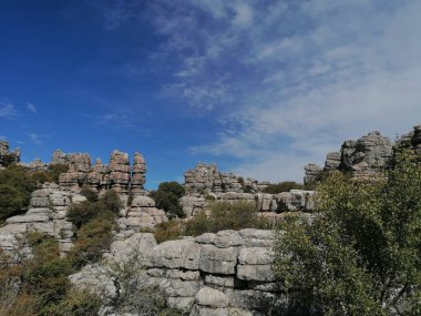 Torcal de Antequera, province of Malaga, Andalusia, Spain The unique shape of the rocks is due to the erosion that occurred 150 million years ago.