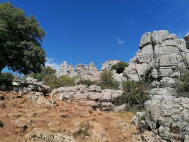 Torcal de Antequera, province of Malaga, Andalusia, Spain The unique shape of the rocks is due to the erosion that occurred 150 million years ago.