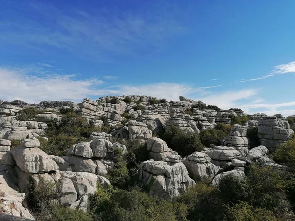 Torcal de Antequera, province of Malaga, Andalusia, Spain The unique shape of the rocks is due to the erosion that occurred 150 million years ago.
