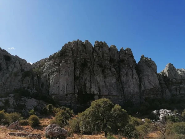 Krajobraz Skałami Park Narodowy Torcal Torcal Antequera Prowincja Malaga Andaluzja — Zdjęcie stockowe