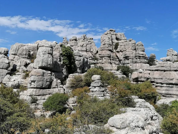 Torcal Antequera Province Malaga Andalusia Spain Unique Shape Rocks Due Stock Image