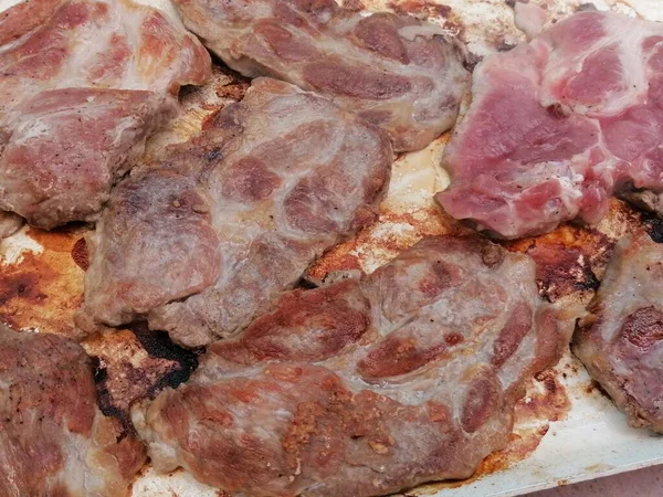 Chuleta Cerdo Parrilla Jugosa España — Foto de Stock