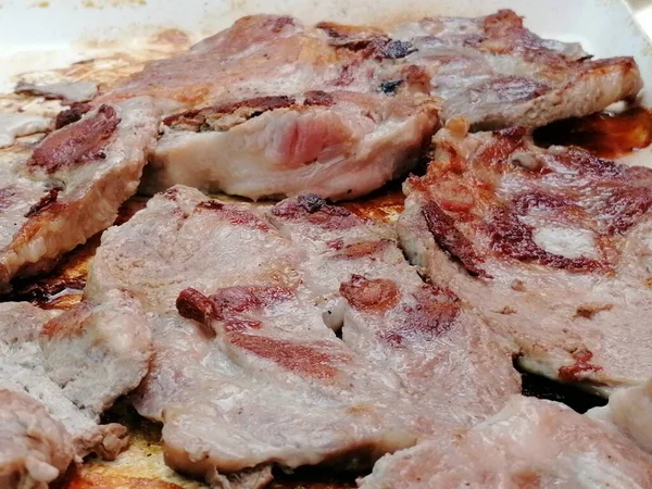 Chuleta Cerdo Parrilla Jugosa España — Foto de Stock