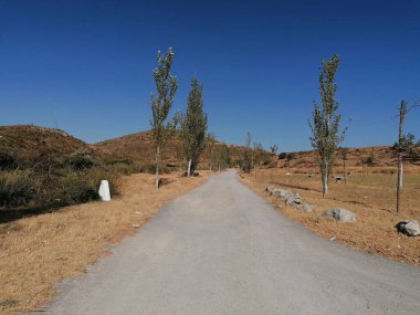 Malaga Endülüs 'ün Torcal taştan yolu İspanya