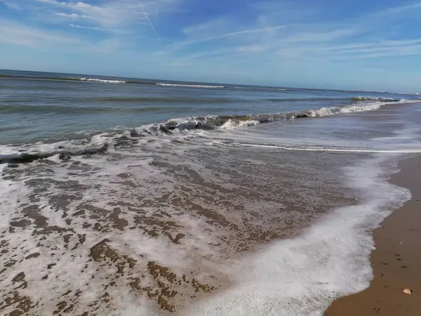 Golven Het Strand Van Gola Isla Cristina Punta Del Caimn — Stockfoto