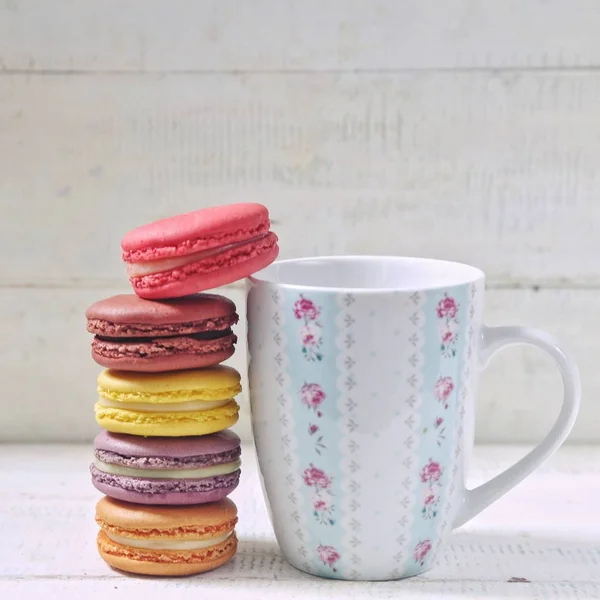 Sweet and colourful french macaroons — Stock Photo, Image