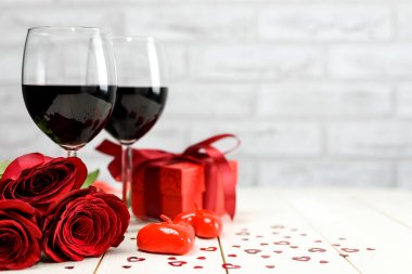 Sevgililer Günü için romantik bir ortam.