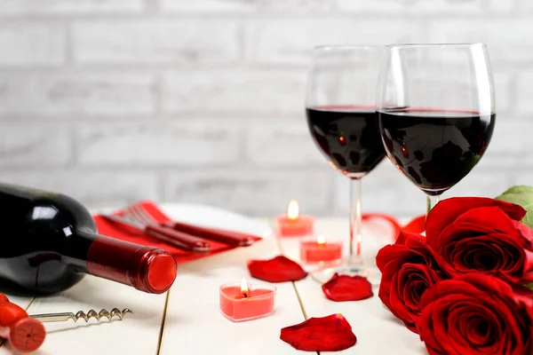 Cena romántica para San Valentín —  Fotos de Stock