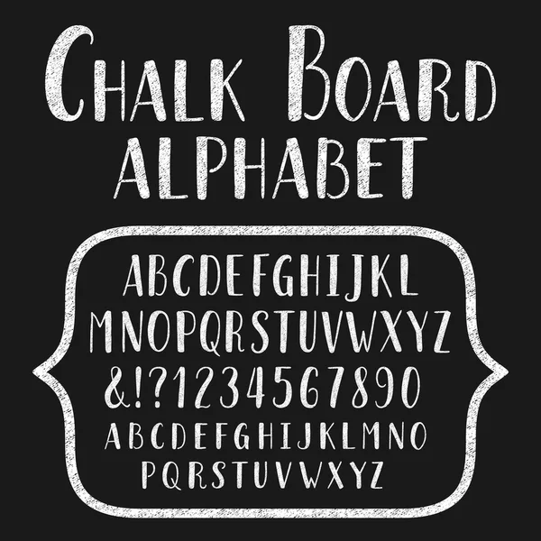 Chalkboard Alphabet Font Hand Drawn Serif Letters Numbers Symbols Stock  Stock Vector by ©Epifantsev 356282584