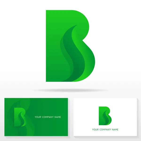 Lettera B logo icona modello di design — Vettoriale Stock