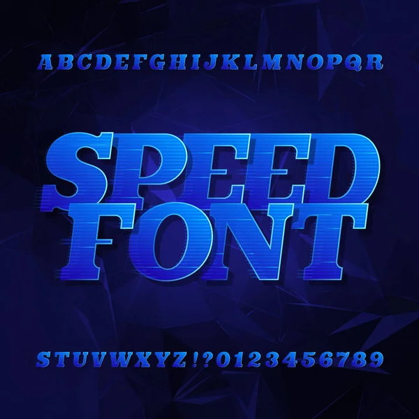 Fast Speed Alphabet Font Speed Effect Type Letters Numbers Abstract