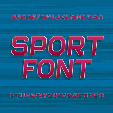 Spor alfabe vektör yazı tipi