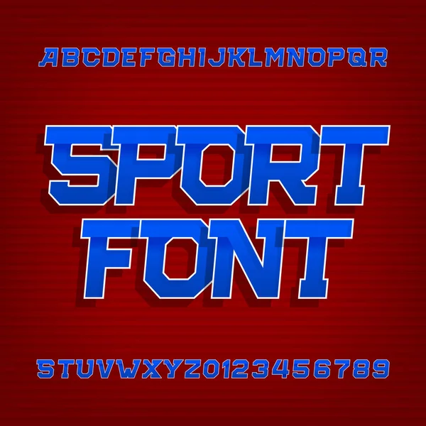 Spor alfabe vektör yazı tipi. Retro tarzı yazı.
