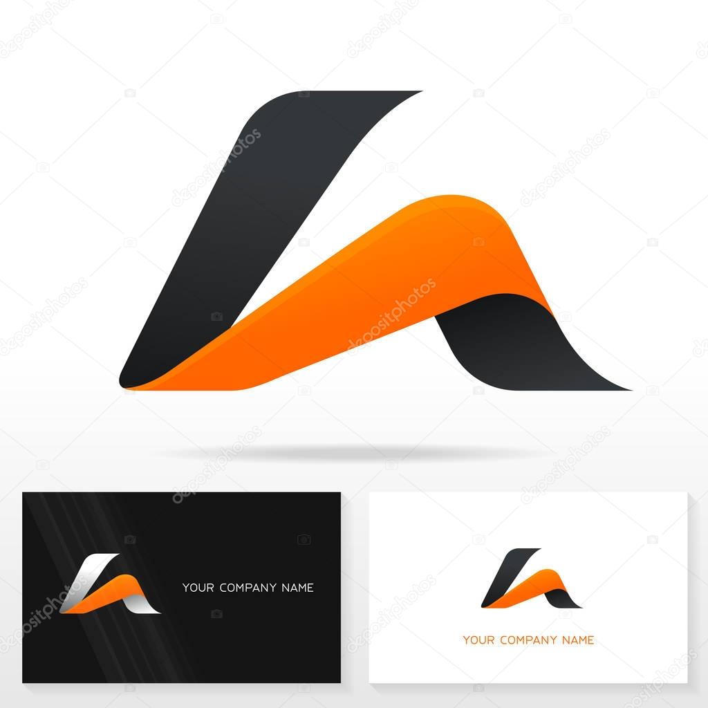Letter A logo design vector sign
