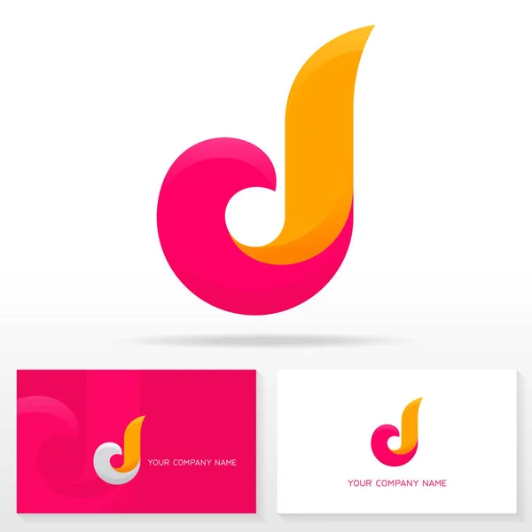 Bokstaven D Logotypdesign - vector tecken — Stock vektor