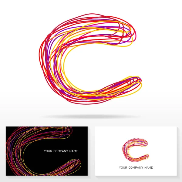 文字 C のロゴデザイン。ビジネスのベクトル記号 — ストックベクタ