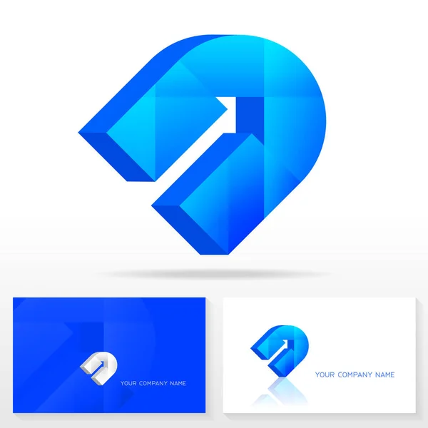 Letter D logo ontwerp. Zakelijke vector teken. — Stockvector