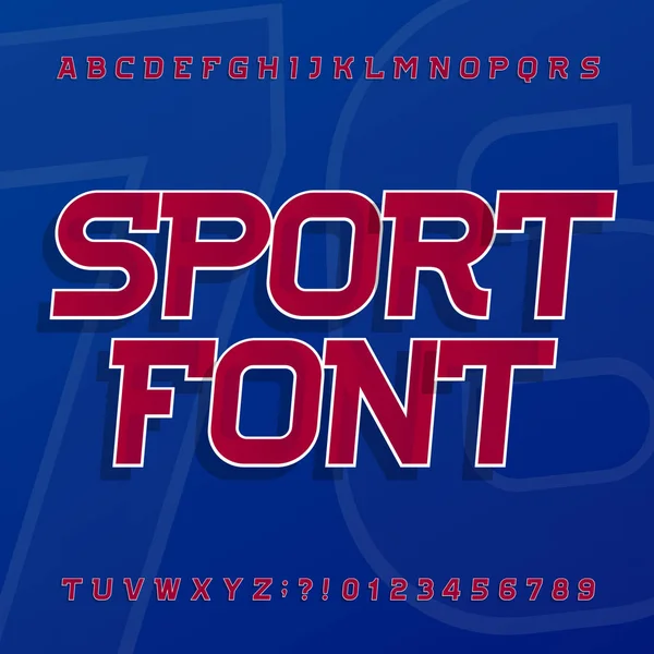 Spor alfabe vektör yazı tipi. Etiketler, başlıklar, afiş veya spor giyim eğik yazı.