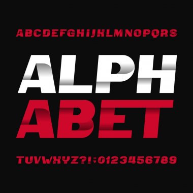 Soyut alfabe yazı. Harf ve rakam yazın. Koyu arka plan. Senin başlıklarını veya herhangi bir tipografi tasarım için vektör yazı tipi.