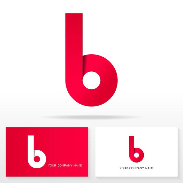 Letter B logo icon design template elements. Business card templates.