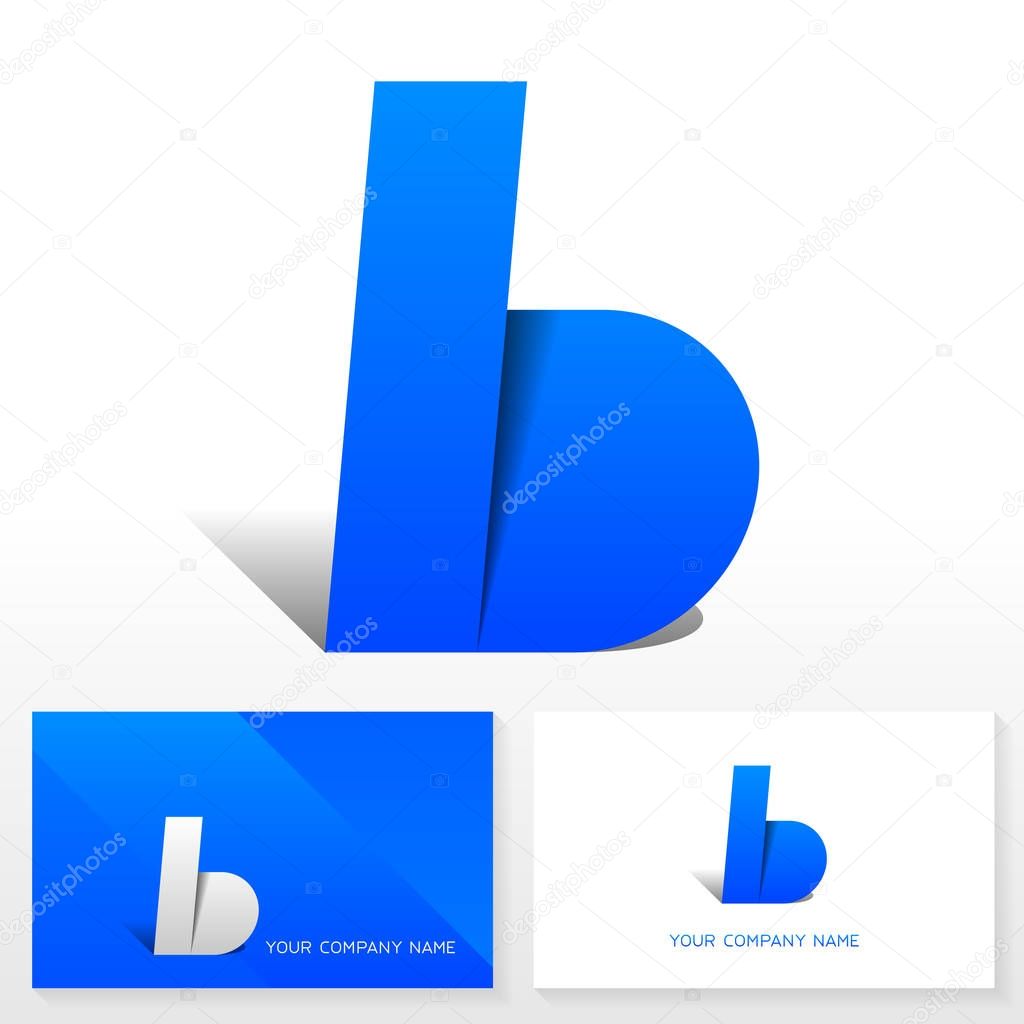 Letter B logo design vector sign - Stock vector. Business card templates.