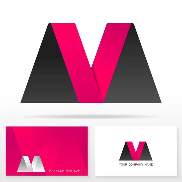 Lettre Logo Design Vecteur Stock Modèles Cartes Visite — Image vectorielle
