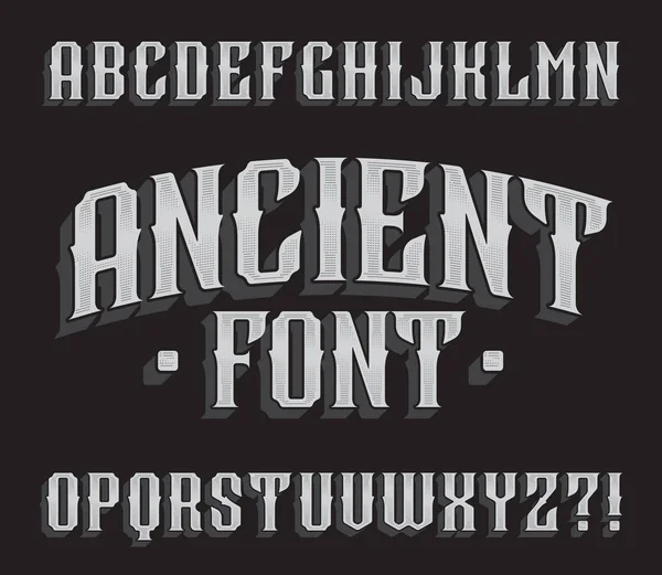 Oude Alfabet Lettertype Vintage Letters Voorraad Vector Lettertype Voor Typografie — Stockvector