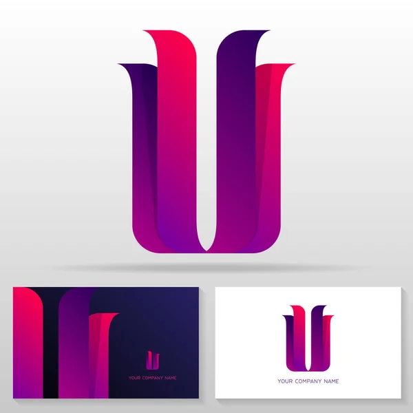 Lettre Logo Design Signe Vectoriel Coloré Modèles Cartes Visite Illustration — Image vectorielle